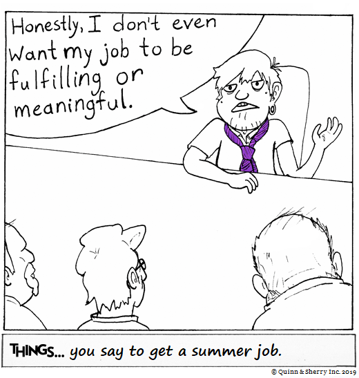 THINGS... you say to get a summer job